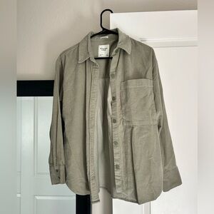 Abercrombie Green Corduroy Shirt/Jacket - Oversized